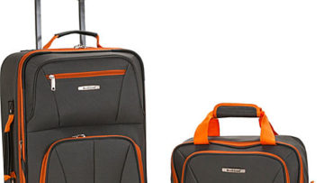 Rockland 2 piece luggage set charcoal